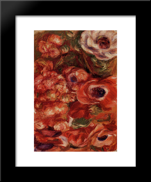 Anemonies 20x24 Black Modern Wood Framed Art Print Poster by Renoir, Pierre Auguste