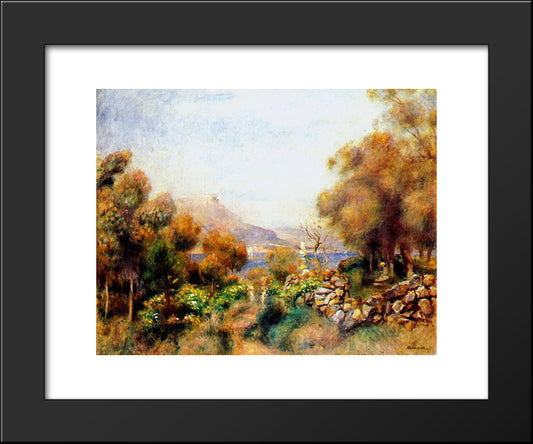 Antibes 20x24 Black Modern Wood Framed Art Print Poster by Renoir, Pierre Auguste