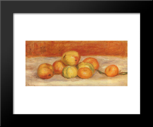 Apples And Manderines 20x24 Black Modern Wood Framed Art Print Poster by Renoir, Pierre Auguste