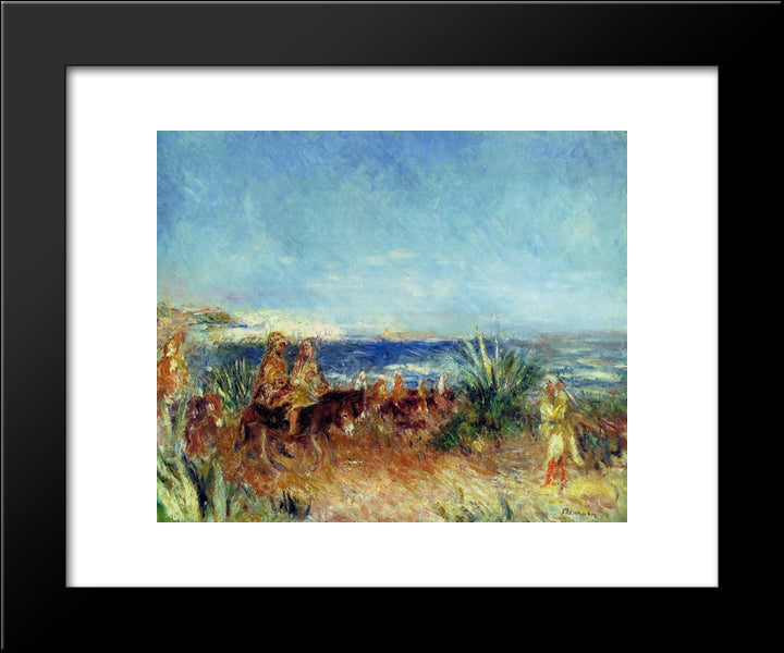 Arabs By The Sea 20x24 Black Modern Wood Framed Art Print Poster by Renoir, Pierre Auguste