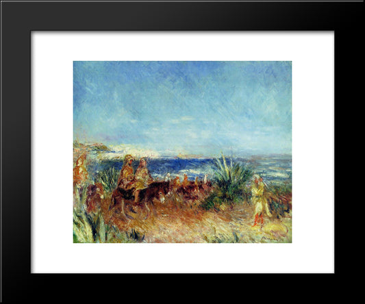 Arabs By The Sea 20x24 Black Modern Wood Framed Art Print Poster by Renoir, Pierre Auguste