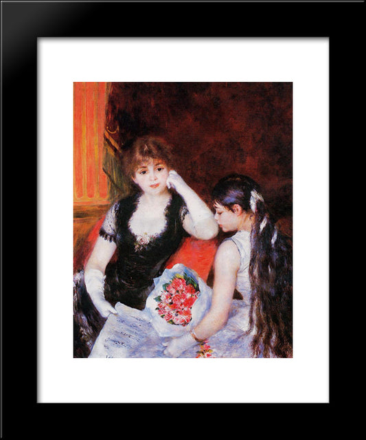 At The Concert (Box At The Opera) 20x24 Black Modern Wood Framed Art Print Poster by Renoir, Pierre Auguste