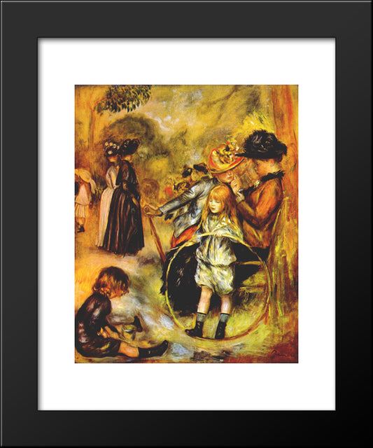 At The Luxembourg Gardens 20x24 Black Modern Wood Framed Art Print Poster by Renoir, Pierre Auguste