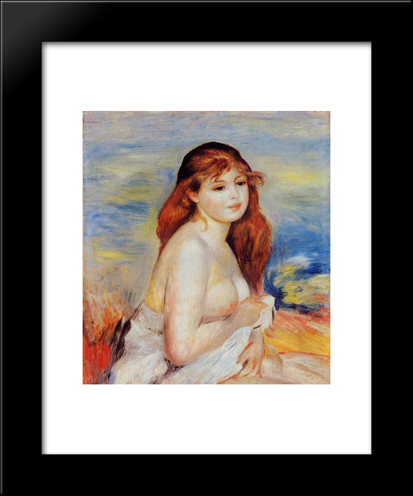 Bather 20x24 Black Modern Wood Framed Art Print Poster by Renoir, Pierre Auguste