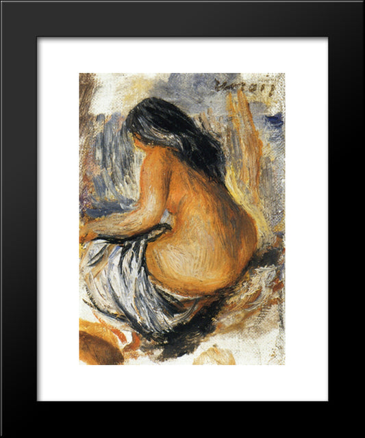 Bather From The Back 20x24 Black Modern Wood Framed Art Print Poster by Renoir, Pierre Auguste
