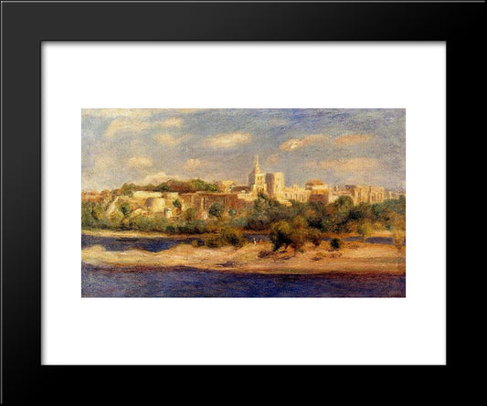 Bathers On The Banks Of The Thone In Avignon 20x24 Black Modern Wood Framed Art Print Poster by Renoir, Pierre Auguste