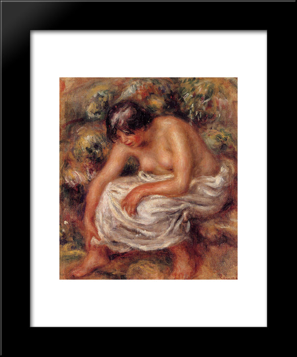 Bathing 20x24 Black Modern Wood Framed Art Print Poster by Renoir, Pierre Auguste