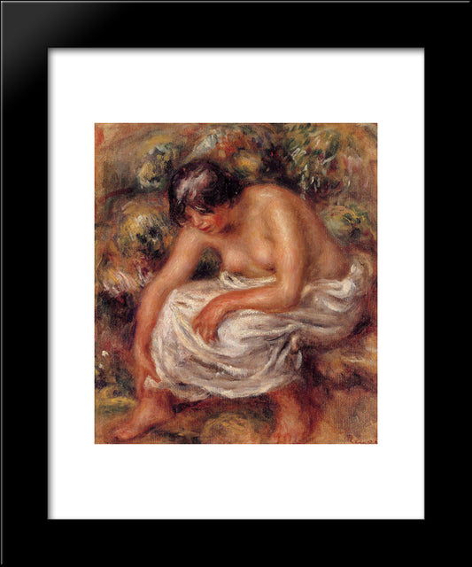 Bathing 20x24 Black Modern Wood Framed Art Print Poster by Renoir, Pierre Auguste