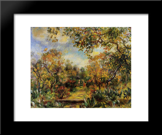 Beaulieu Landscape 20x24 Black Modern Wood Framed Art Print Poster by Renoir, Pierre Auguste