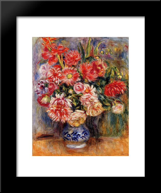 Bouquet 20x24 Black Modern Wood Framed Art Print Poster by Renoir, Pierre Auguste