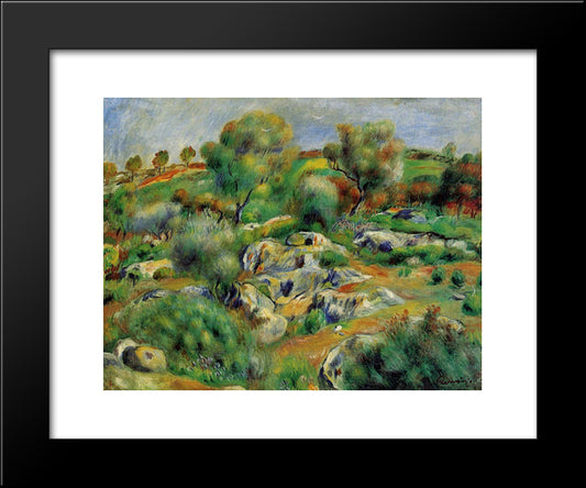 Breton Landscape 20x24 Black Modern Wood Framed Art Print Poster by Renoir, Pierre Auguste