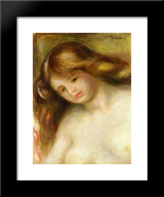 Bust Of A Young Nude 20x24 Black Modern Wood Framed Art Print Poster by Renoir, Pierre Auguste