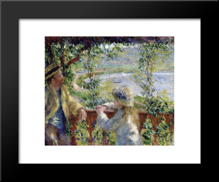 By The Water (Near The Lake) 20x24 Black Modern Wood Framed Art Print Poster by Renoir, Pierre Auguste
