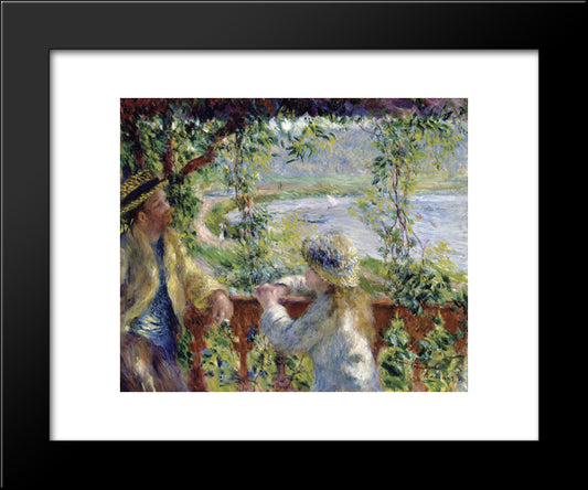 By The Water (Near The Lake) 20x24 Black Modern Wood Framed Art Print Poster by Renoir, Pierre Auguste