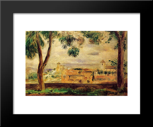 Cagnes 20x24 Black Modern Wood Framed Art Print Poster by Renoir, Pierre Auguste
