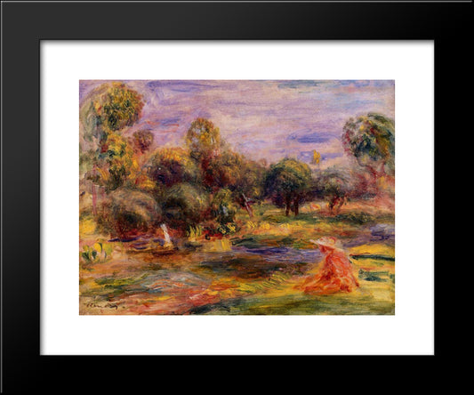 Cagnes Landscape 20x24 Black Modern Wood Framed Art Print Poster by Renoir, Pierre Auguste
