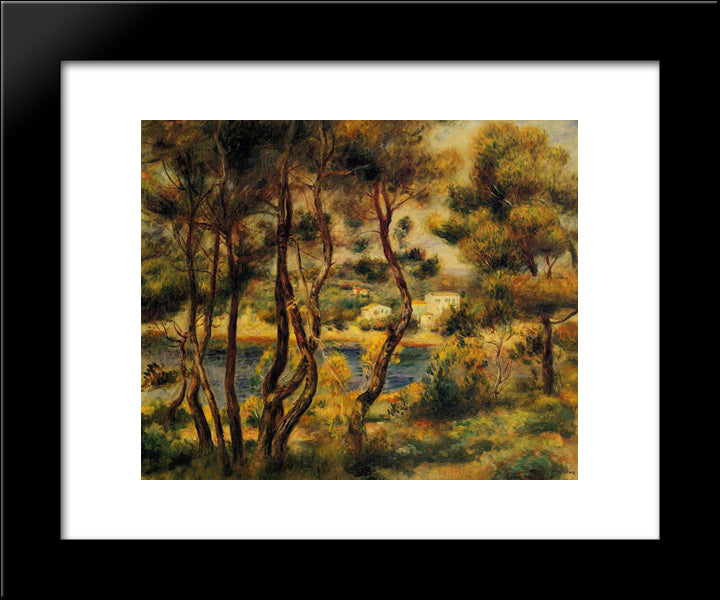 Cape Saint Jean 20x24 Black Modern Wood Framed Art Print Poster by Renoir, Pierre Auguste