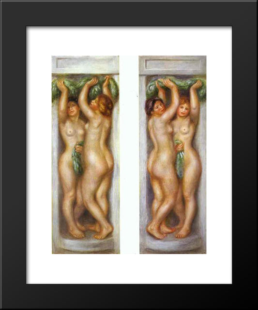 Caryatides 20x24 Black Modern Wood Framed Art Print Poster by Renoir, Pierre Auguste