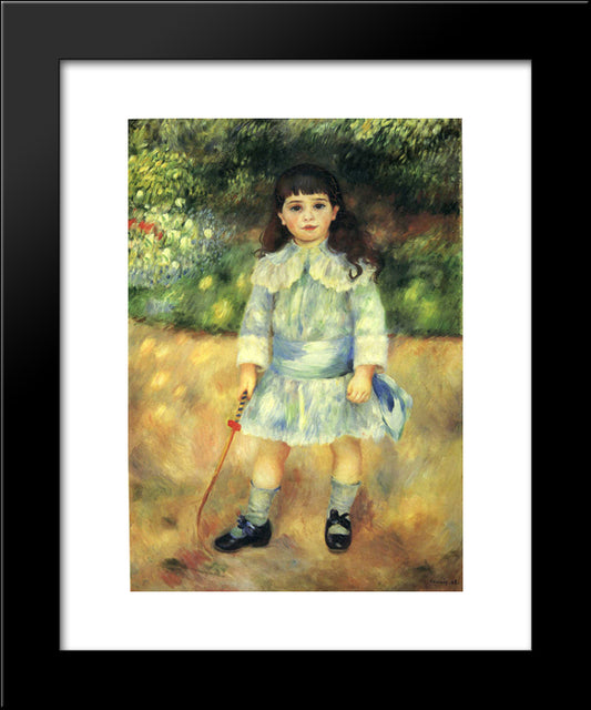 Child With A Whip 20x24 Black Modern Wood Framed Art Print Poster by Renoir, Pierre Auguste