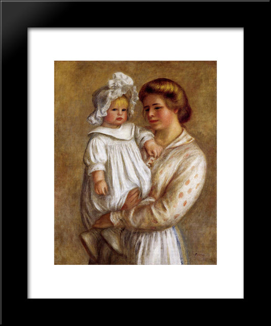 Claude And Renee (Claude) 20x24 Black Modern Wood Framed Art Print Poster by Renoir, Pierre Auguste