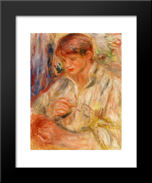 Claude Renoir Potting 20x24 Black Modern Wood Framed Art Print Poster by Renoir, Pierre Auguste