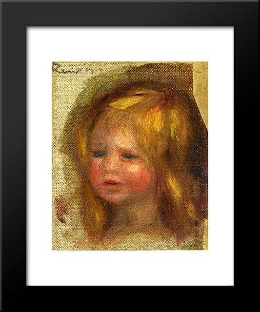 Coco S Head 20x24 Black Modern Wood Framed Art Print Poster by Renoir, Pierre Auguste