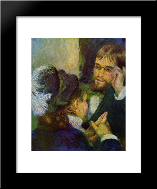 Conversation 20x24 Black Modern Wood Framed Art Print Poster by Renoir, Pierre Auguste