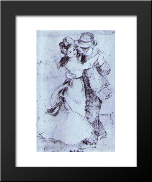 Country Dance 20x24 Black Modern Wood Framed Art Print Poster by Renoir, Pierre Auguste