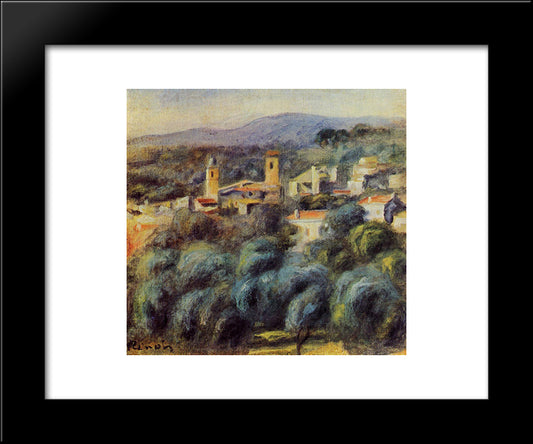 Cros De Cagnes 20x24 Black Modern Wood Framed Art Print Poster by Renoir, Pierre Auguste