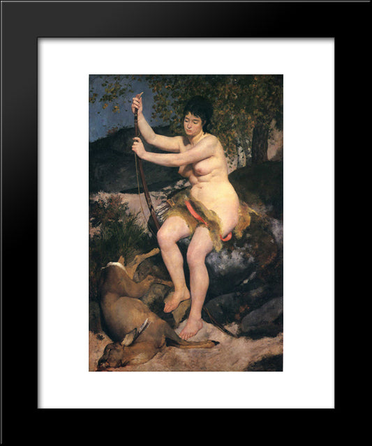 Diana 20x24 Black Modern Wood Framed Art Print Poster by Renoir, Pierre Auguste