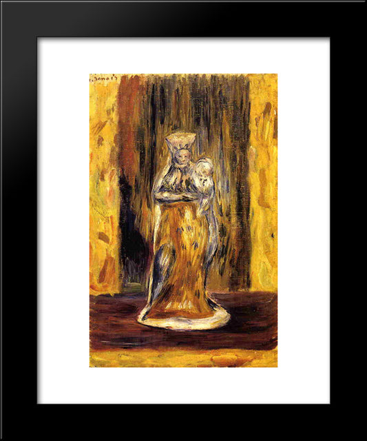 Earthenware Virgin And Child 20x24 Black Modern Wood Framed Art Print Poster by Renoir, Pierre Auguste