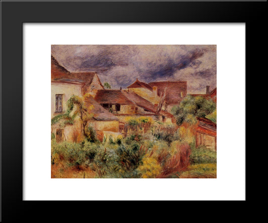Essoyes Landscape 20x24 Black Modern Wood Framed Art Print Poster by Renoir, Pierre Auguste