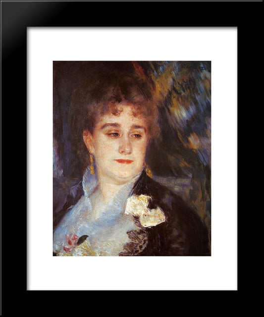 First Portrait Of Madame Georges Charpeitier 20x24 Black Modern Wood Framed Art Print Poster by Renoir, Pierre Auguste