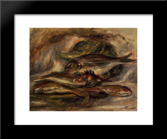 Fish 20x24 Black Modern Wood Framed Art Print Poster by Renoir, Pierre Auguste