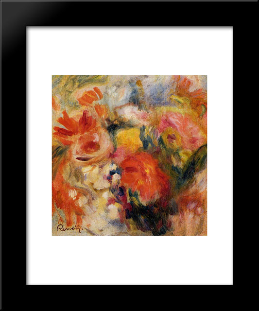 Flower Study 20x24 Black Modern Wood Framed Art Print Poster by Renoir, Pierre Auguste