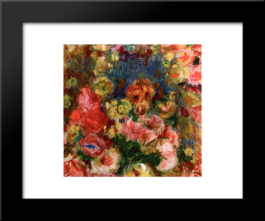 Flowers 20x24 Black Modern Wood Framed Art Print Poster by Renoir, Pierre Auguste