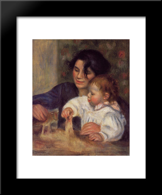 Gabrielle And Jean 20x24 Black Modern Wood Framed Art Print Poster by Renoir, Pierre Auguste