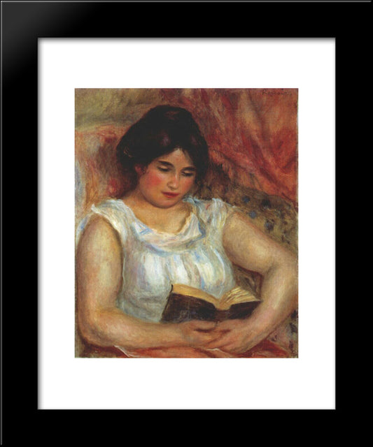 Gabrielle Reading 20x24 Black Modern Wood Framed Art Print Poster by Renoir, Pierre Auguste