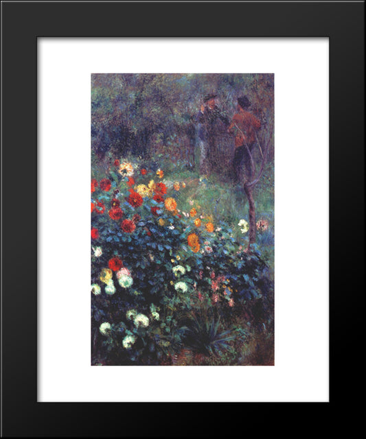 Garden In The Rue Cortot 20x24 Black Modern Wood Framed Art Print Poster by Renoir, Pierre Auguste
