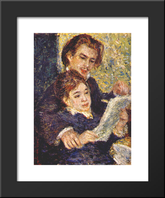 Georges Riviere And Margot 20x24 Black Modern Wood Framed Art Print Poster by Renoir, Pierre Auguste