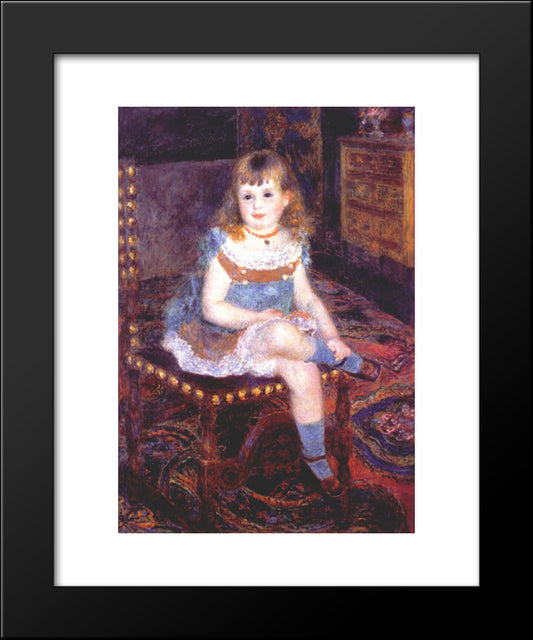Georgette Charpentier Seated 20x24 Black Modern Wood Framed Art Print Poster by Renoir, Pierre Auguste