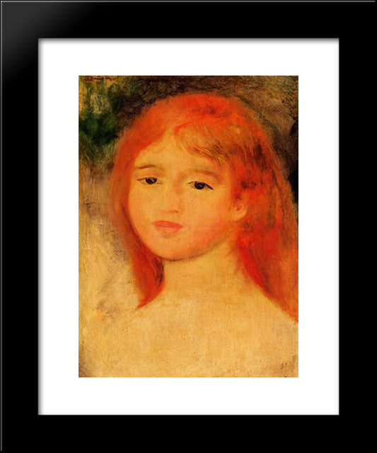 Girl With Auburn Hair 20x24 Black Modern Wood Framed Art Print Poster by Renoir, Pierre Auguste