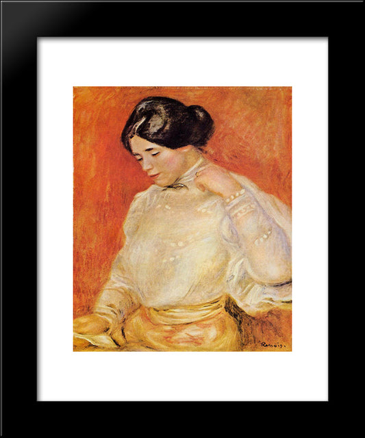 Graziella 20x24 Black Modern Wood Framed Art Print Poster by Renoir, Pierre Auguste
