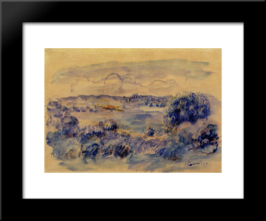 Guernsey Landscape 20x24 Black Modern Wood Framed Art Print Poster by Renoir, Pierre Auguste
