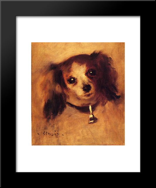 Head Of A Dog 20x24 Black Modern Wood Framed Art Print Poster by Renoir, Pierre Auguste