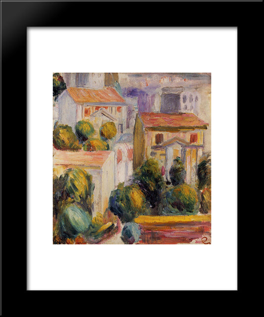 House At Cagnes 20x24 Black Modern Wood Framed Art Print Poster by Renoir, Pierre Auguste