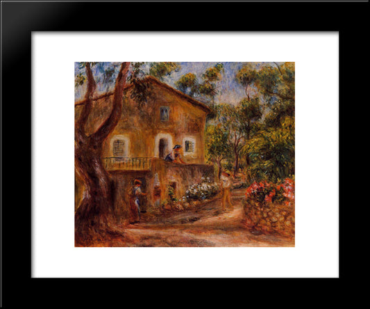 House In Collett At Cagnes 20x24 Black Modern Wood Framed Art Print Poster by Renoir, Pierre Auguste