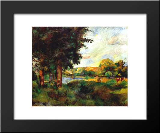 Ile De France 20x24 Black Modern Wood Framed Art Print Poster by Renoir, Pierre Auguste