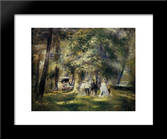 In St Cloud Park 20x24 Black Modern Wood Framed Art Print Poster by Renoir, Pierre Auguste