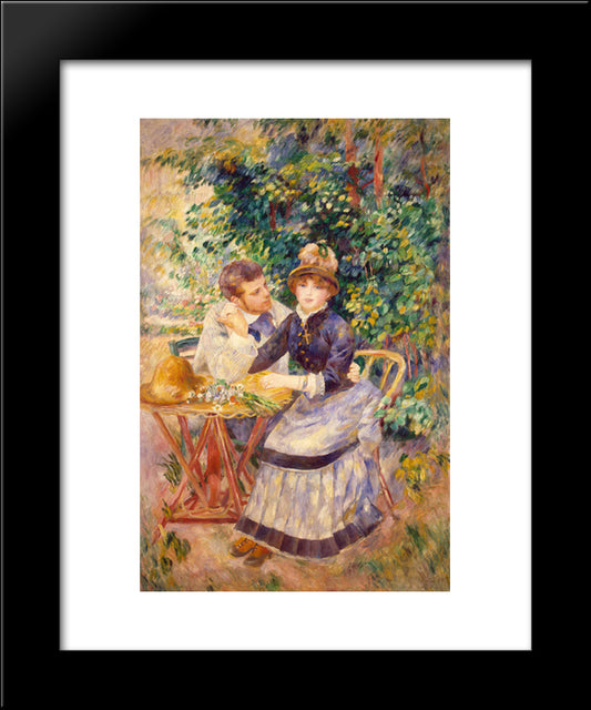 In The Garden 20x24 Black Modern Wood Framed Art Print Poster by Renoir, Pierre Auguste